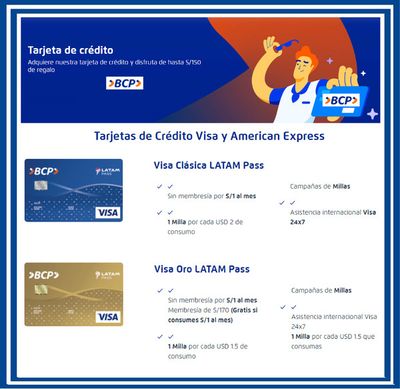 Ofertas de Bancos y seguros en Piura | Tarjetas de Crédito de Banco de Crédito del Perú | 26/9/2023 - 31/12/2023