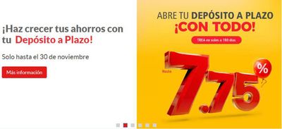 Ofertas de Bancos y seguros en Tarapoto | Promociones  de CrediScotia | 15/11/2023 - 30/11/2023