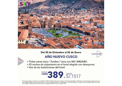 Catálogo Viajes Club | Año nuevo Cusco | 30/12/2023 - 2/1/2024