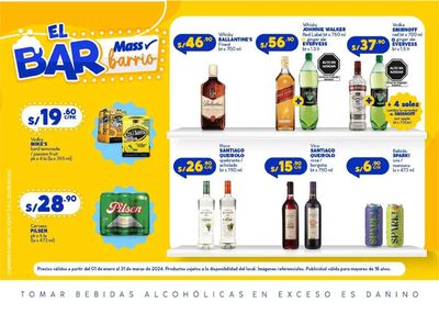 Ofertas de Supermercados en Huacho | El bar mass barrio  de Mass | 5/1/2024 - 31/3/2024
