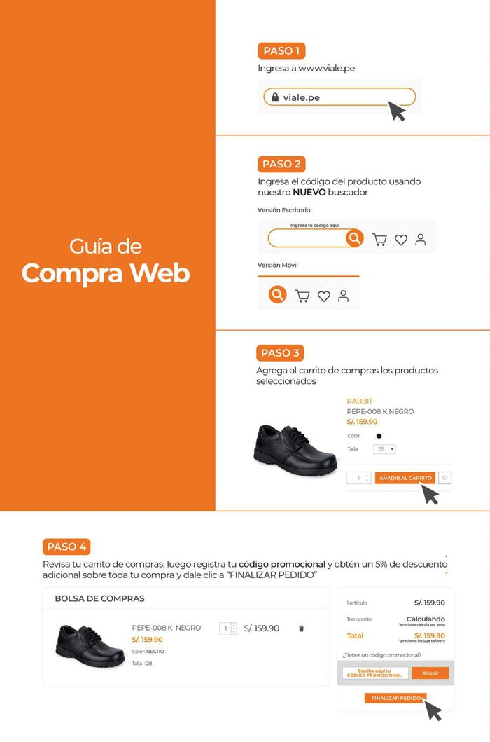 Venta de zapatos por catálogo online viale