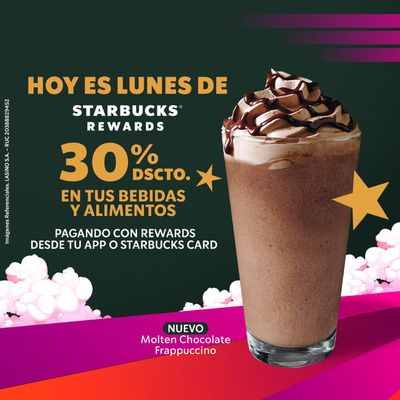 Ofertas de Restaurantes en Piura | 30 % dscto  de Starbucks | 31/1/2024 - 29/2/2024