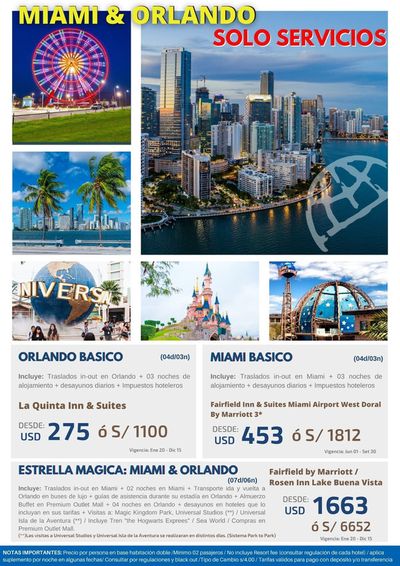 Catálogo amy tours en Lima | Miami & Orlando  | 2/2/2024 - 31/5/2024