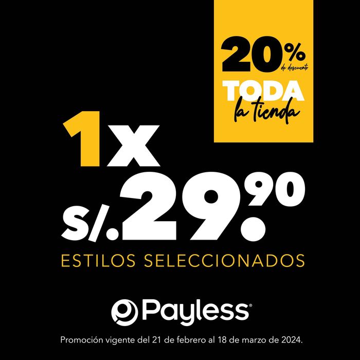 Catálogo Payless | 20% de descuento | 22/2/2024 - 18/3/2024