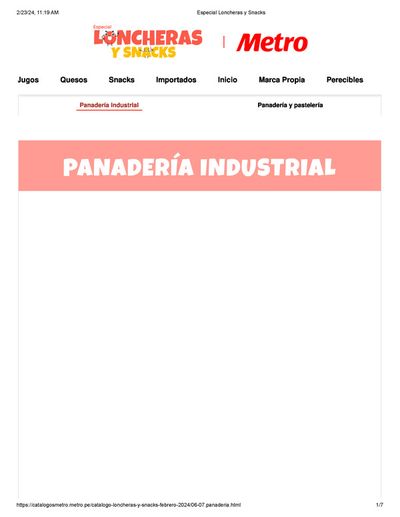 Catálogo Metro | Panadería industrial  | 23/2/2024 - 15/3/2024