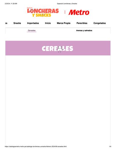 Catálogo Metro | Cereales | 23/2/2024 - 15/3/2024