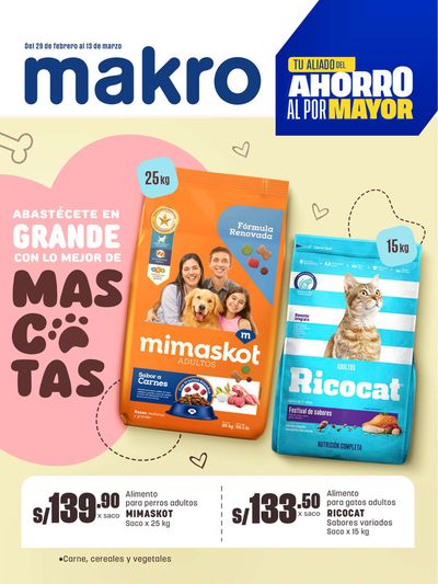 Ofertas de Supermercados en Piura | Especial Mascotas  de Makro | 1/3/2024 - 13/3/2024