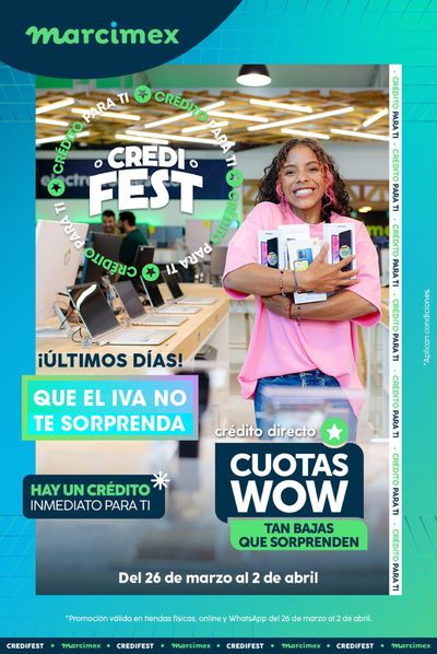 Ofertas de Tecnología y Electrónica en Chincha Alta | Credi Fest!! de Marcimex | 26/3/2024 - 2/4/2024