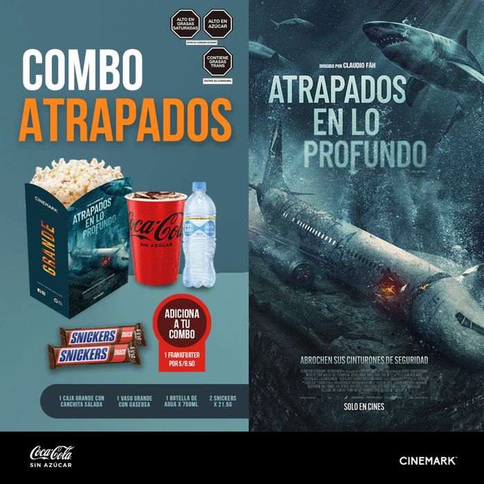 Catálogo Cinemark en Huánuco | Combo Atrapados  | 28/3/2024 - 31/3/2024