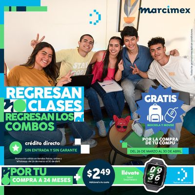 Catálogo Marcimex en Tarapoto | Regresan clases regresan los combos ! | 28/3/2024 - 30/4/2024