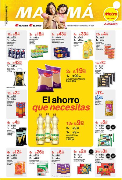 Ofertas de Supermercados en Callao | El ahorro que necesitas  de Metro | 12/4/2024 - 1/5/2024