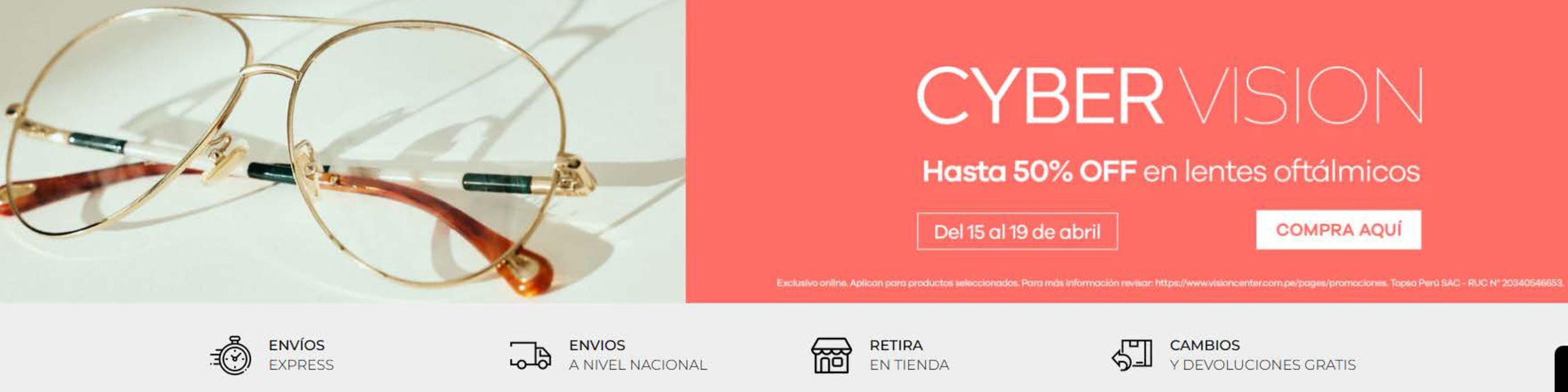 Catálogo Vision Center en Huancayo | Cyber Vision  | 15/4/2024 - 19/4/2024