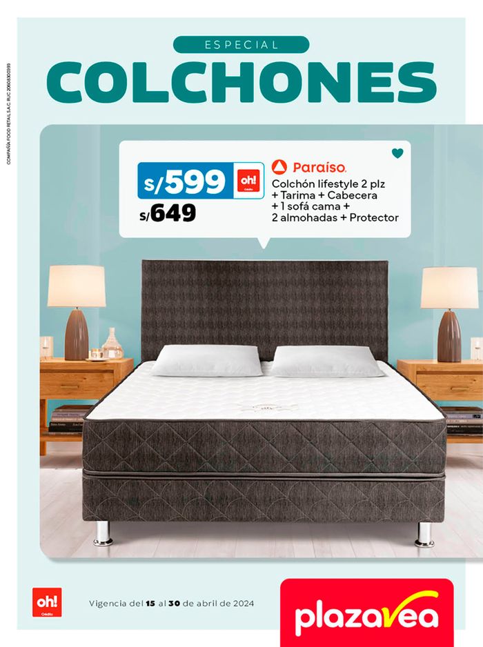 Catálogo Plaza Vea en Chiclayo | Especial Colchones  | 16/4/2024 - 30/4/2024