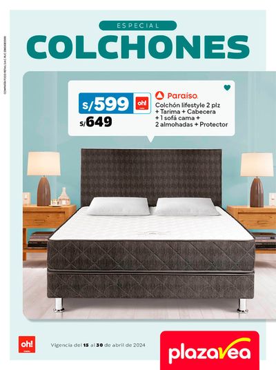 Catálogo Plaza Vea en Tacna | Especial Colchones  | 16/4/2024 - 30/4/2024