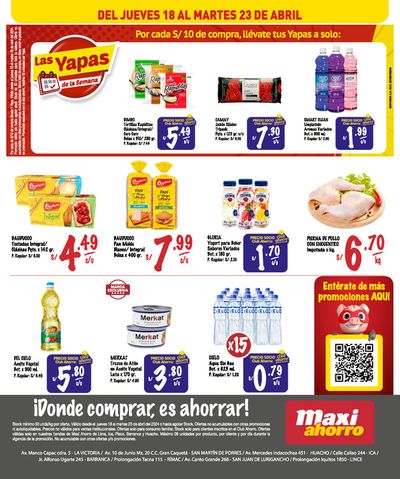 Ofertas de Supermercados en Ica | MaxiAhorro Ofertas! de MaxiAhorro | 18/4/2024 - 23/4/2024