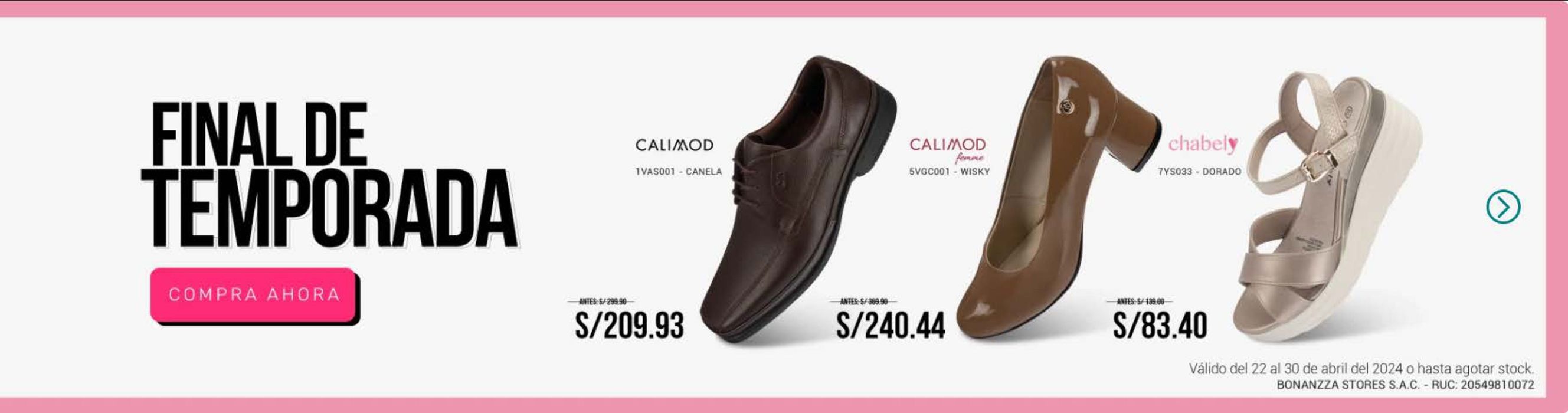 Catálogo CaliMod en Callao | Final de Temporada  | 23/4/2024 - 30/4/2024