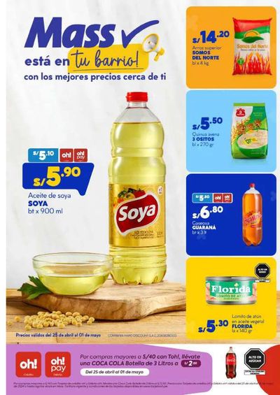 Ofertas de Supermercados en Huanchaco | Promociones  de Mass | 25/4/2024 - 1/5/2024