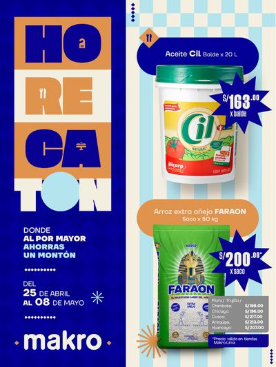 Ofertas de Supermercados en Huancayo | Especial Horecatón N9 de Makro | 26/4/2024 - 8/5/2024