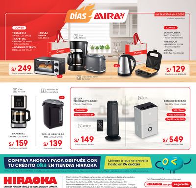 Ofertas de Tecnología y Electrónica en Callao | Hiraoka Días Miray de Hiraoka | 26/4/2024 - 30/4/2024