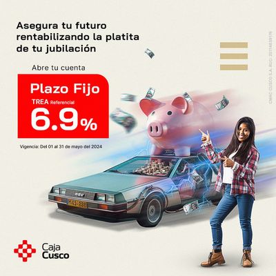 Ofertas de Bancos y seguros en Tacna | Plazo Fijo  de Caja Municipal Cusco | 3/5/2024 - 31/5/2024