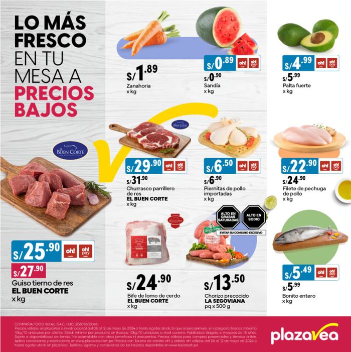 Catálogo Plaza Vea en Tacna | Lo más Fresco en tu mesa a precios Bajos | 7/5/2024 - 12/5/2024