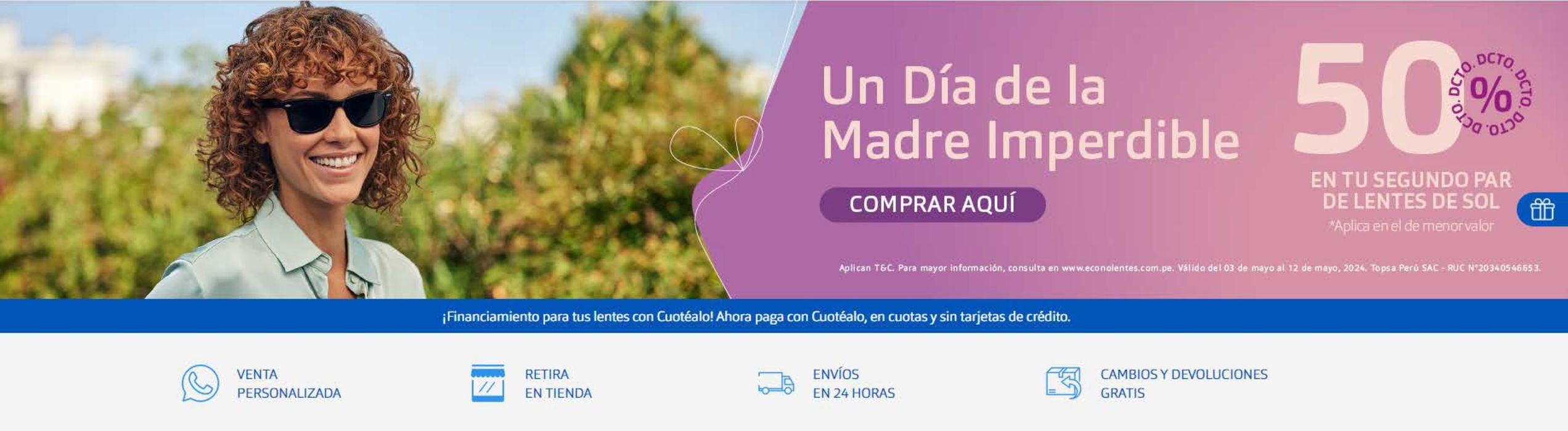 Catálogo Econolentes en Pucallpa | Un Día de la Madre Imperdible | 7/5/2024 - 12/5/2024