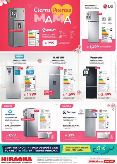 Catálogo Hiraoka en Lurín | Hiraoka Refrigeradoras | 8/5/2024 - 12/5/2024