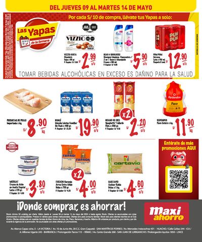 Ofertas de Supermercados en Huacho | Las Yapas de la Semana  de MaxiAhorro | 9/5/2024 - 14/5/2024