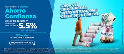 Ofertas de Bancos y seguros en Cocachacra | Ahorro Confianza  de Financiera Confianza | 9/5/2024 - 30/6/2024