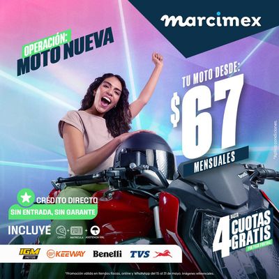 Catálogo Marcimex en Pacasmayo | Operación-Moto Nueva  | 15/5/2024 - 31/5/2024