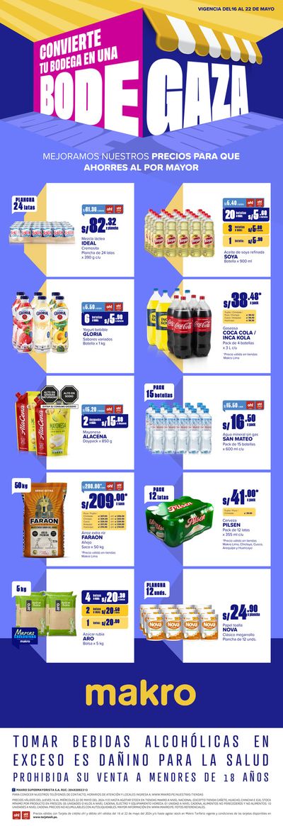 Ofertas de Supermercados en Piura | Volante Bodega N10 de Makro | 17/5/2024 - 22/5/2024