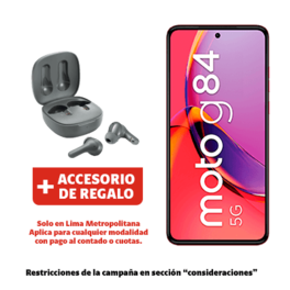 Oferta de Moto G84 256GB Viva Magenta + Audífonos + Portabilidad + Postpago + Plan Max Ilimitado 69.90 P por S/ 869 en Claro