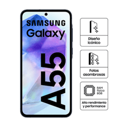 Oferta de Galaxy A55 256GB Awesome Navy + Portabilidad + Postpago + Plan Max Ilimitado 69.90 P por S/ 1729 en Claro