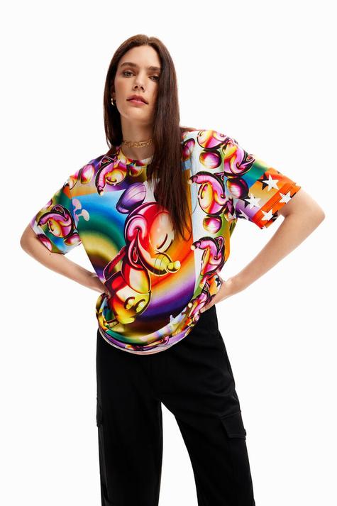 Oferta de Special Prices Camiseta oversize multicolor Mickey Mouse por S/ 223,3 en Desigual