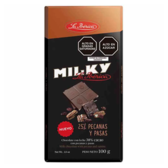 Oferta de Chocolate Milky Con Pecanas Y Pasas La Ibérica Tableta 100g por S/ 14,8 en Freshmart