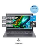 Oferta de Laptop Acer Aspire 5 de 15.6", modelo A515-58MT-57LW, Intel Core i5-1335U (13va Gen), 10 núcleos, 8GB RAM, disco sólido de 512GB por S/ 2349 en Hiraoka