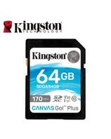 Oferta de Tarjeta SD Kingston Canvas Go Plus SDG3 64 GB por S/ 53 en Hiraoka
