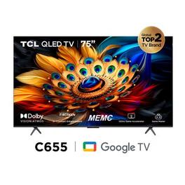 Oferta de TV TCL 75" QLED Smart TV Google 75C655 por S/ 3399 en La Curacao