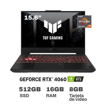 Oferta de Laptop Gamer Asus TUF Gaming A15 FA507NV-LP053W AMD Ryzen 7 16GB RAM 512GB SSD 15.6" RTX 4060 por S/ 4849 en Oechsle