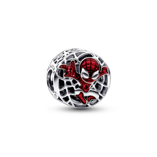 Oferta de Charm Spiderman de Marvel elevándose por la ciudad Pandora Plata Esterlina por S/ 455 en Pandora
