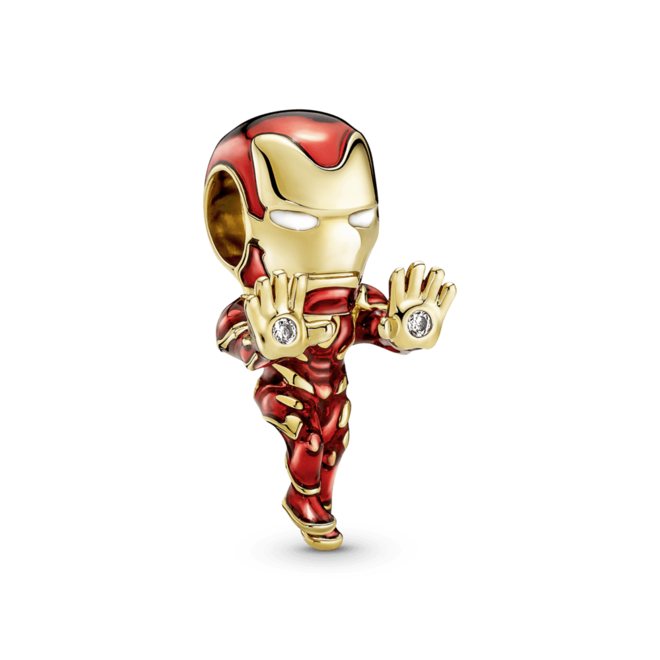Oferta de Charm Iron Man De The Avengers De Marvel Recubrimiento Oro 14K por S/ 720 en Pandora