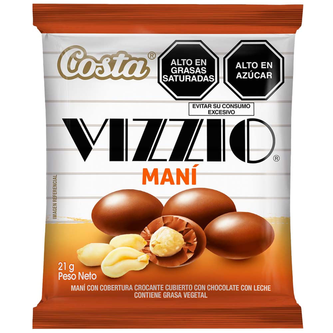 Oferta de Chocolate Vizzio gragea Maní 21 gr por S/ 3 en Tambo