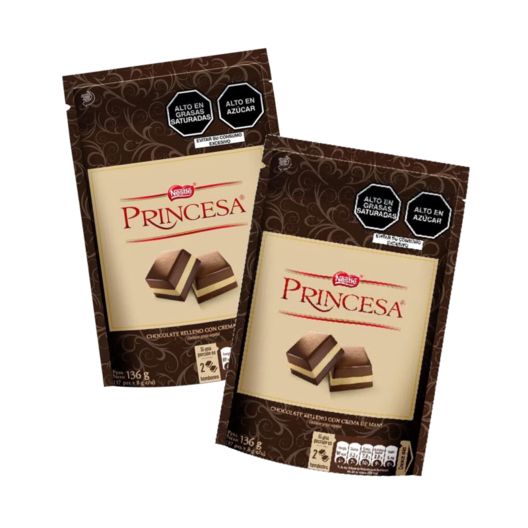 Oferta de Pack 02 Chocolate Princesa Doypack 136 gr por S/ 29,8 en Tambo