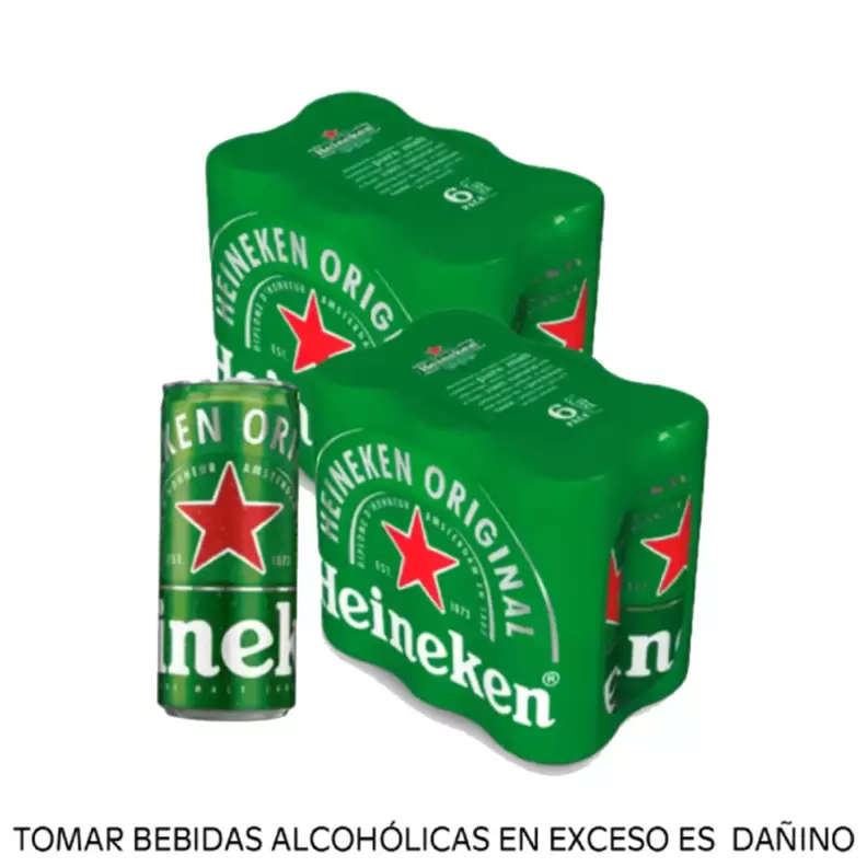 Oferta de Pack 02 Cerveza Heineken Six Pack Lata 250 ml por S/ 48 en Tambo
