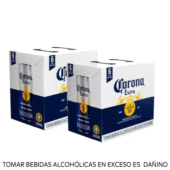 Oferta de Pack 02 Cerveza Corona Sixpack Lata 355 ml por S/ 73,8 en Tambo