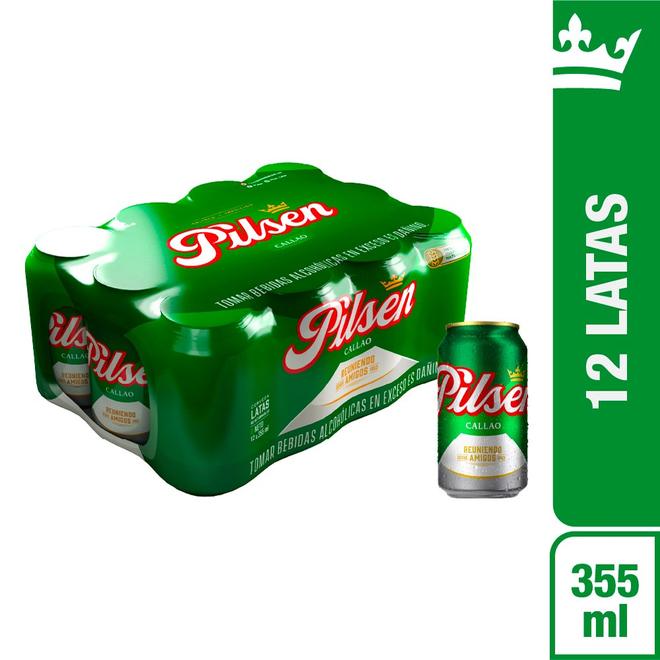 Oferta de Cerveza Pilsen Callao Twelve Pack Lata 355 ml por S/ 49,9 en Tambo