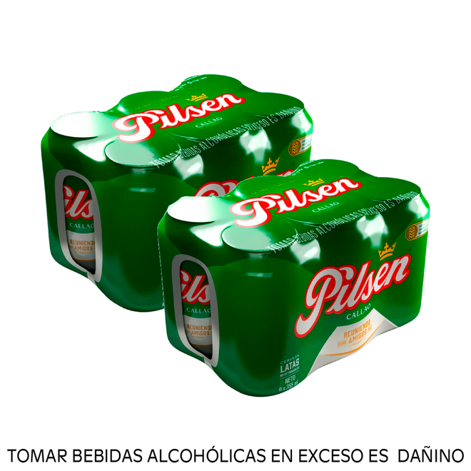 Oferta de Pack 02 Cerveza Pilsen Callao Six Pack Lata 355 ml por S/ 53 en Tambo