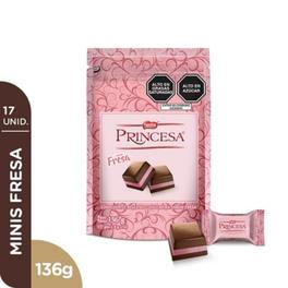 Oferta de Chocolate Princesa relleno con crema de fresa en doypack de 17 unidades por S/ 12,9 en Tottus