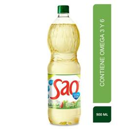 Oferta de Aceite Vegetal de Soya Sao en Botella de 900 mL por S/ 6,5 en Tottus