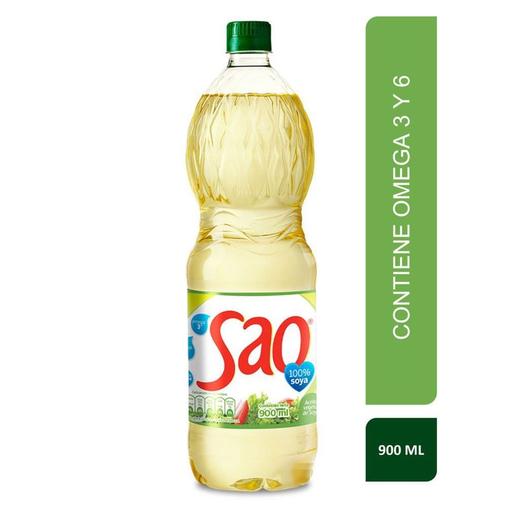 Oferta de Aceite De Soya Sao En Botella x 900 mL por S/ 5,9 en Tottus